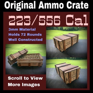 STL file Ammo box 6.5 PRC ammunition storage 50 rounds ammo crate
