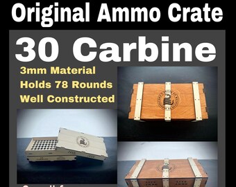 Ammo crate box 30  Carbine laser cut file SVG instant download