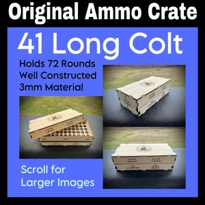 Ammo crate box 41 Long Colt Original laser cut file SVG. Instant download