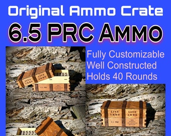 Ammo crate box 6.5 PRC Ammo crate laser cut file SVG instant download | ammo box | ammo crate | Lightburn ready