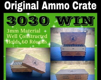 Ammo crate box 3030 WIN Original laser cut file SVG. Instant download 3030WIN