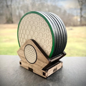 Original Golfball Coaster set plus titulaire SVG lightburn Téléchargement instantané