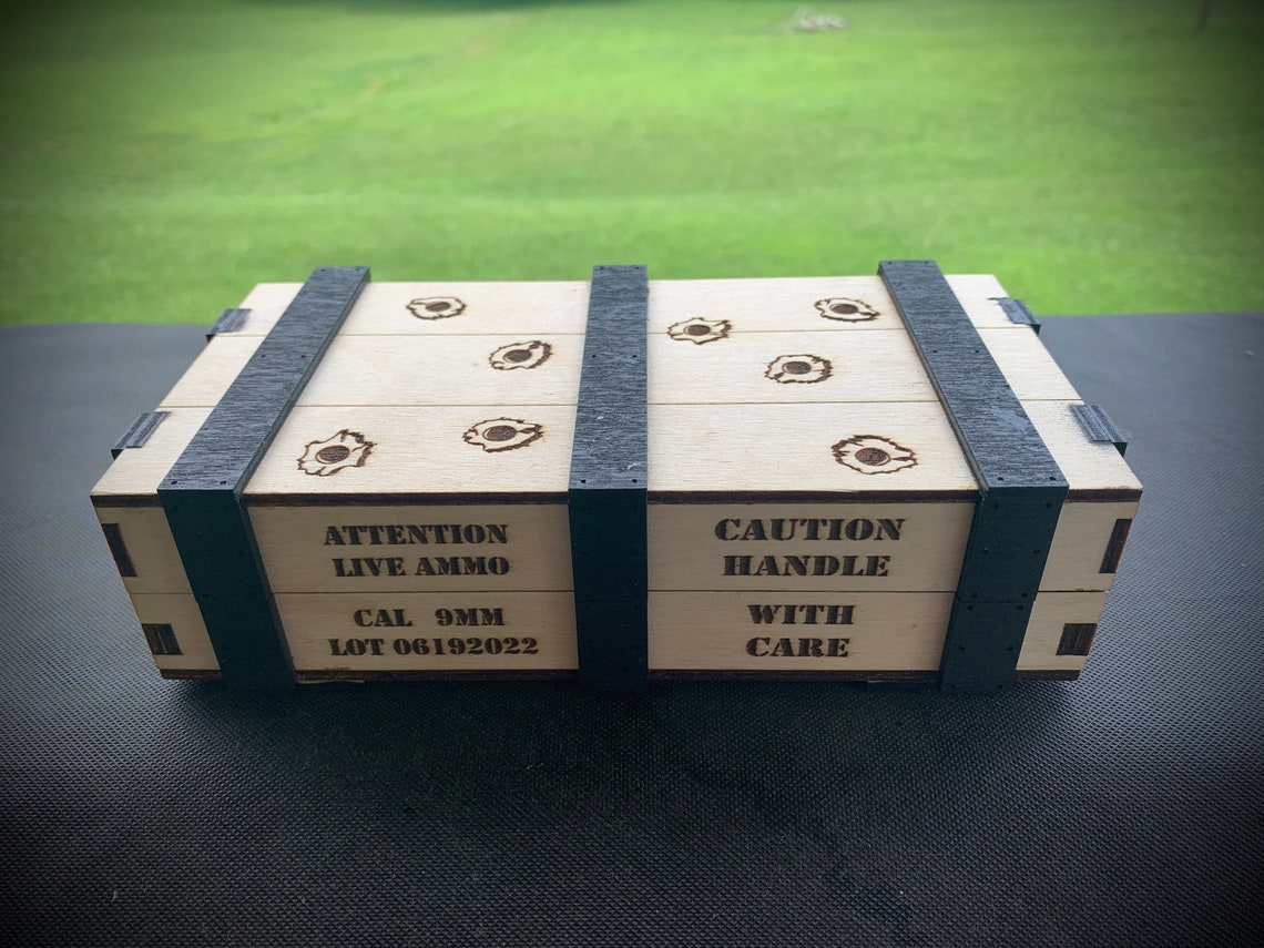 3 Ammo Crates Laser Cut File SVG. 223 9mm and 44mag Etsy