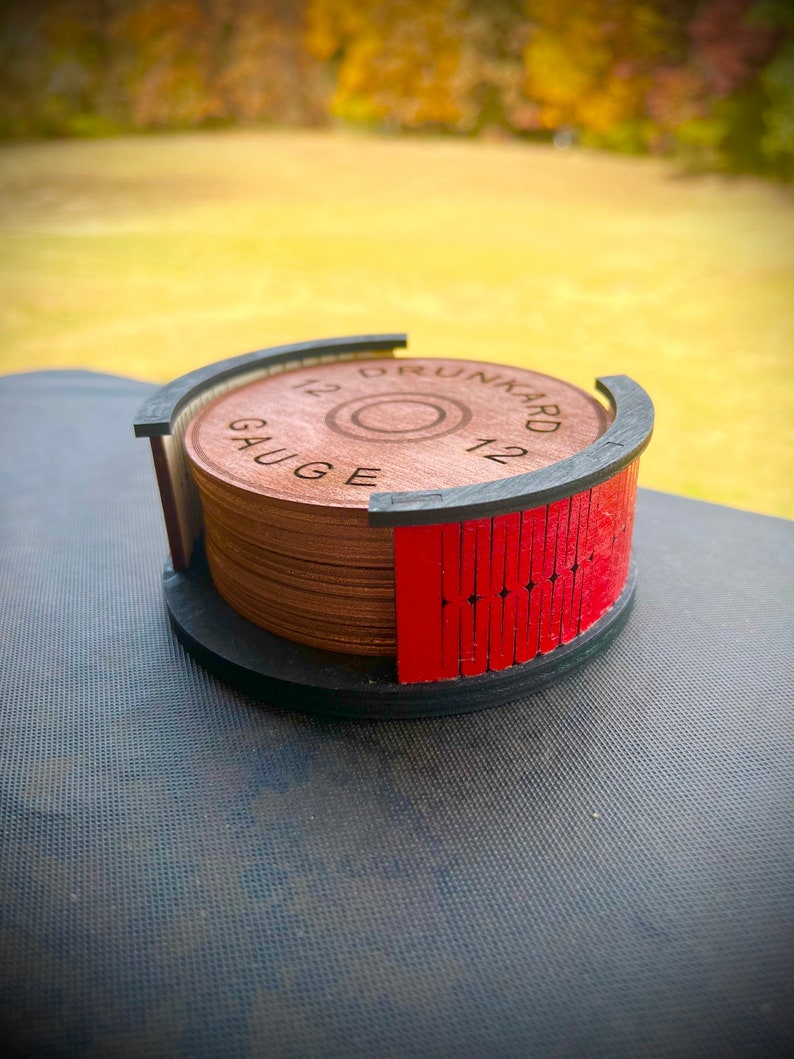 12ga Coasters with living hinge sides laser cut file SVG Digital Download image 2