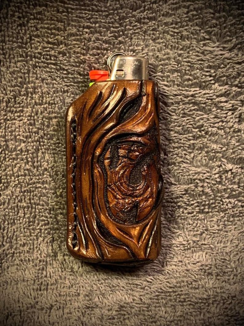 Original Laser Cut File Leather Bic Lighter Case Etsy