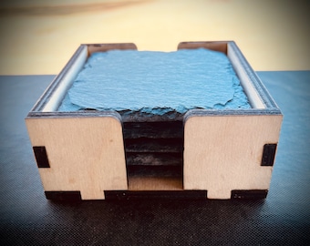 Double opening Coaster holder. Laser cut file. Digital download SVG.
