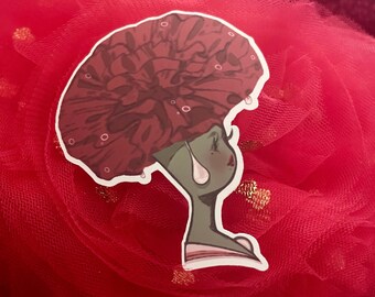 January’s Carnation Matte Die Cut Vinyl Sticker