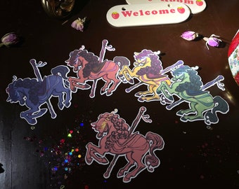Unicorn Carousel Die Cut Sticker