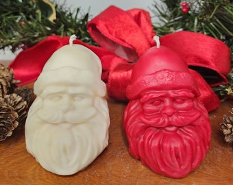 Scented Santa Claus Candle, Christmas Decor, Holiday Gift, Seasonal Decoration