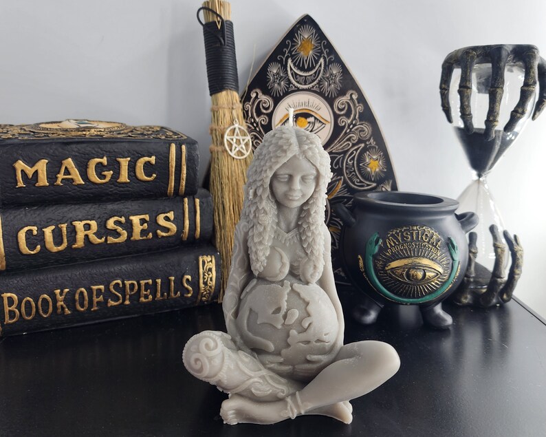Goddess Gaia Candle Mother Earth Candle Large Gaia Candle Etsy