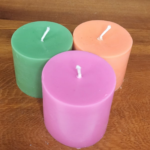 Short Pillar Candle, Custom 2"x2" Scented, Short, Fat Pillar Candle, Create Your Own, Fat Pillar Candle, Small Pillar Candle, Scented Pillar