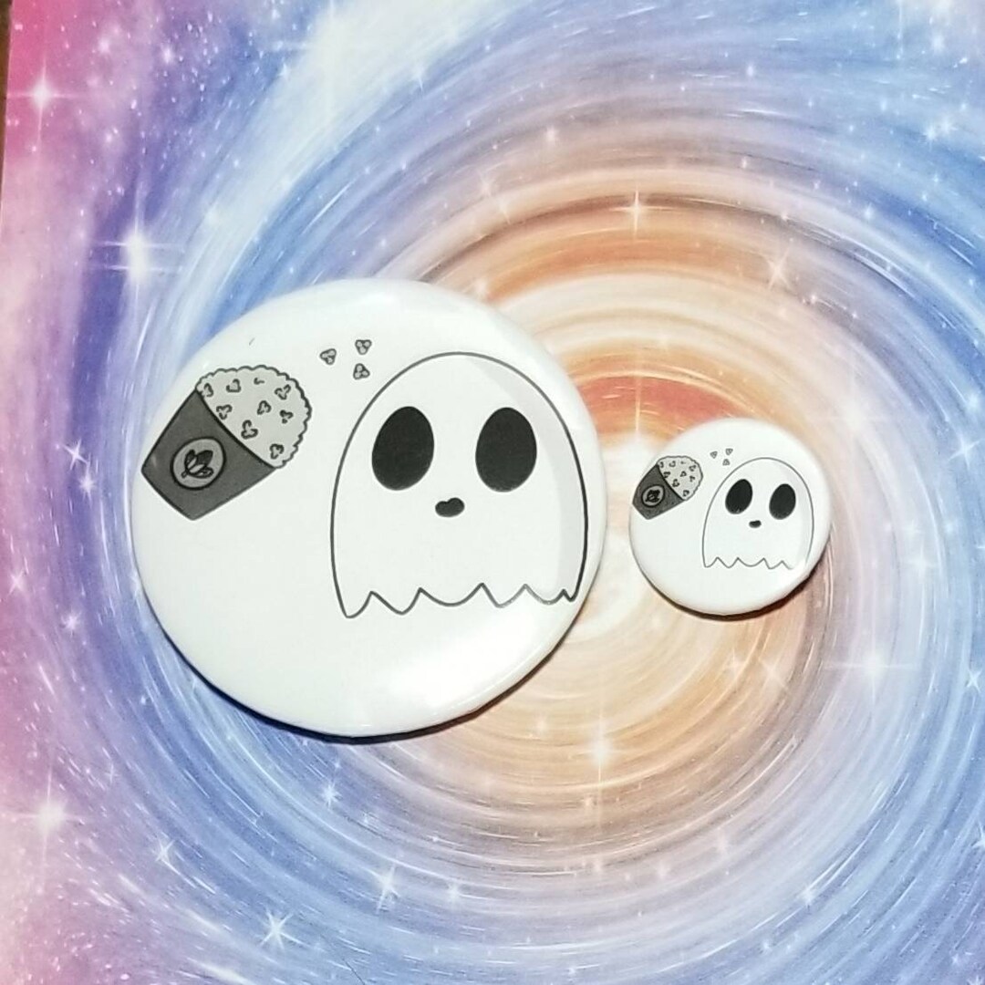 Popcorn Ghost Button - Etsy