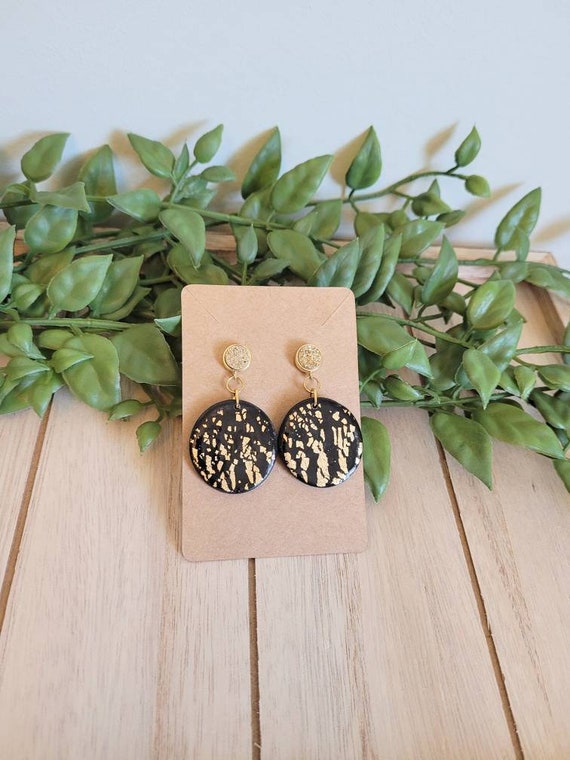 Druzy Inspired Polymer Clay Earrings, Sparkly Wedding Day Dangles