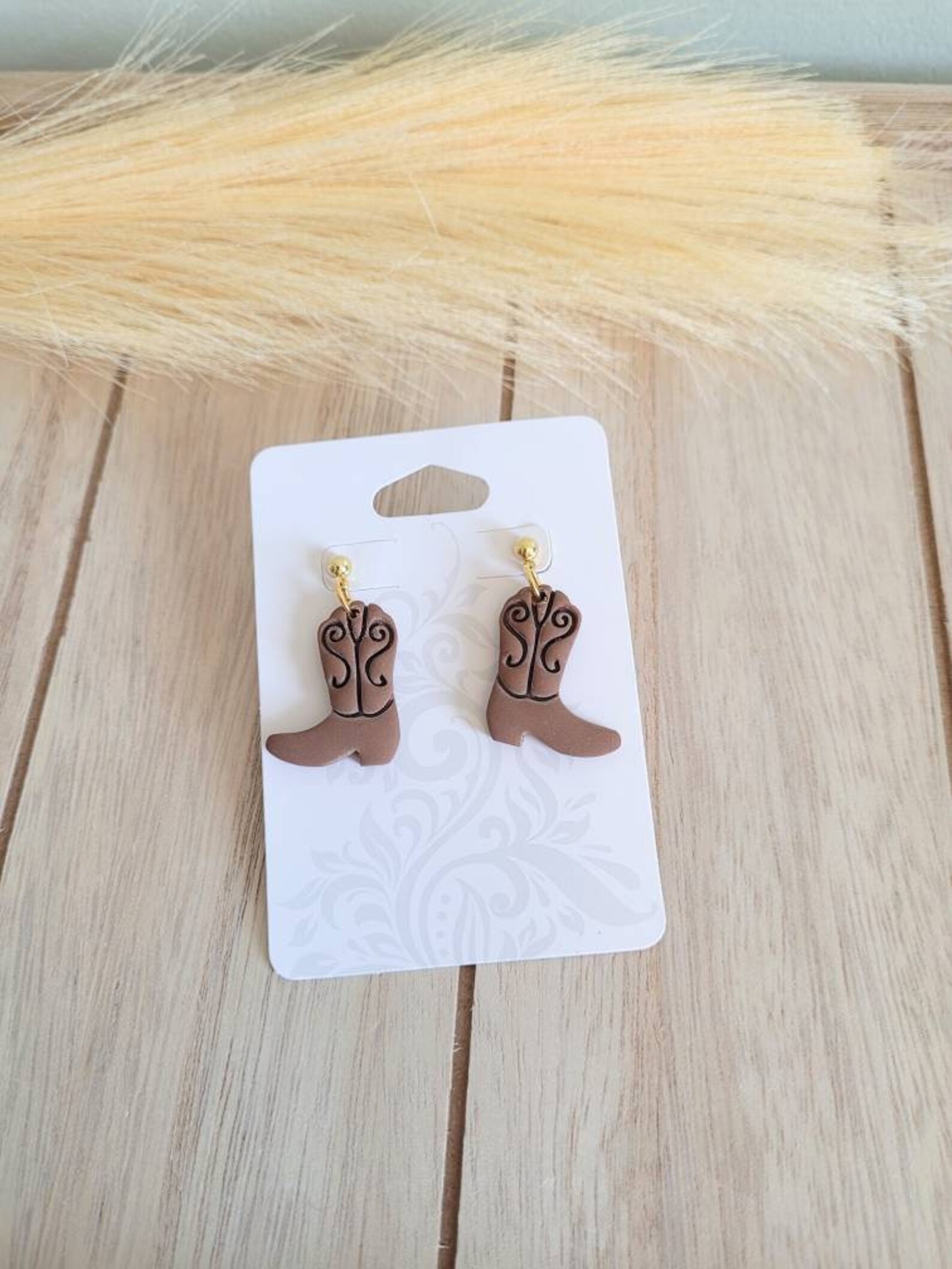 Cowboy Boots Earrings, Southwest Collection, Polymer Clay Earrings