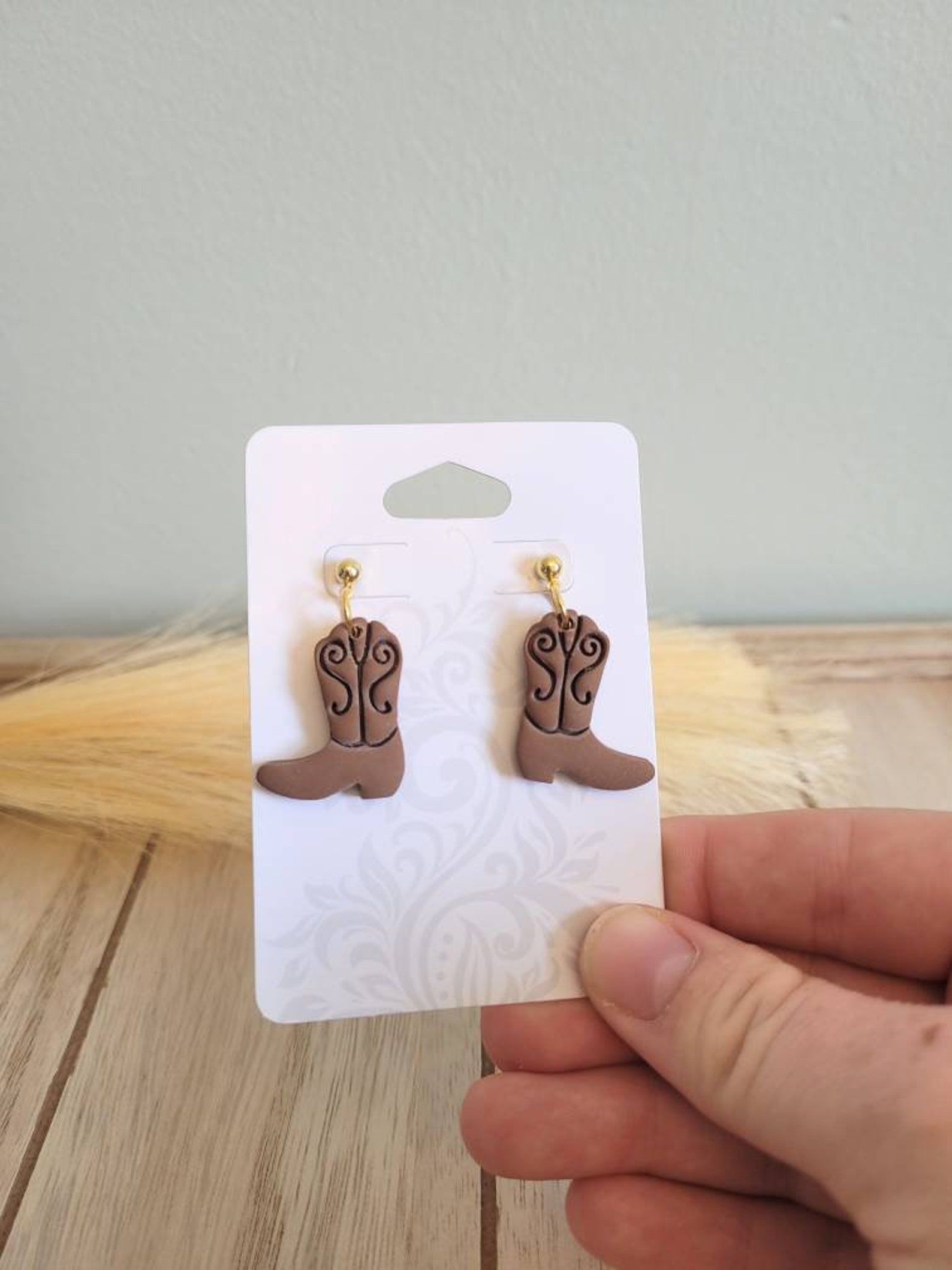 Cowboy Boots Earrings, Southwest Collection, Polymer Clay Earrings