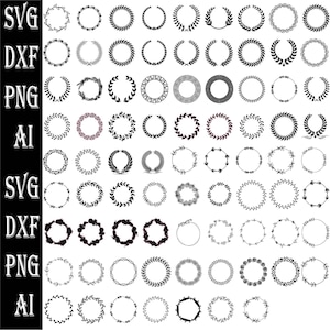 Krans svg bundel, cirkel svg bundel, bloemen krans svg, hart lauwerkrans svg, bruiloft krans svg, krans svg bundel, cirkel svg bundel, ai