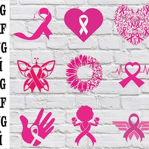 Breast Cancer SVG bundle, Cancer Ribbon Svg, Pink ribbon Svg,Png,Breast Cancer Svg, Breast Cancer Awareness Heart Svg, Breast Cancer Svg,