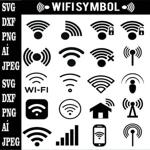 Wi-Fi-Svg Png, Wi-Fi-Icon-Svg, Internet-Svg, Mode-Svg, Tech-Svg, Technologie-Svg, Wi-Fi-Clipart, geschnittene Datei für Cricut und Silhouette