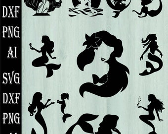 Mermaid SVG, Mermaid SVG Bundle, Mermaid Clipart, Mermaid svg files for cricut, Mermaid silhouette, Mermaids svg,Mermaid svg bundle, Mermaid