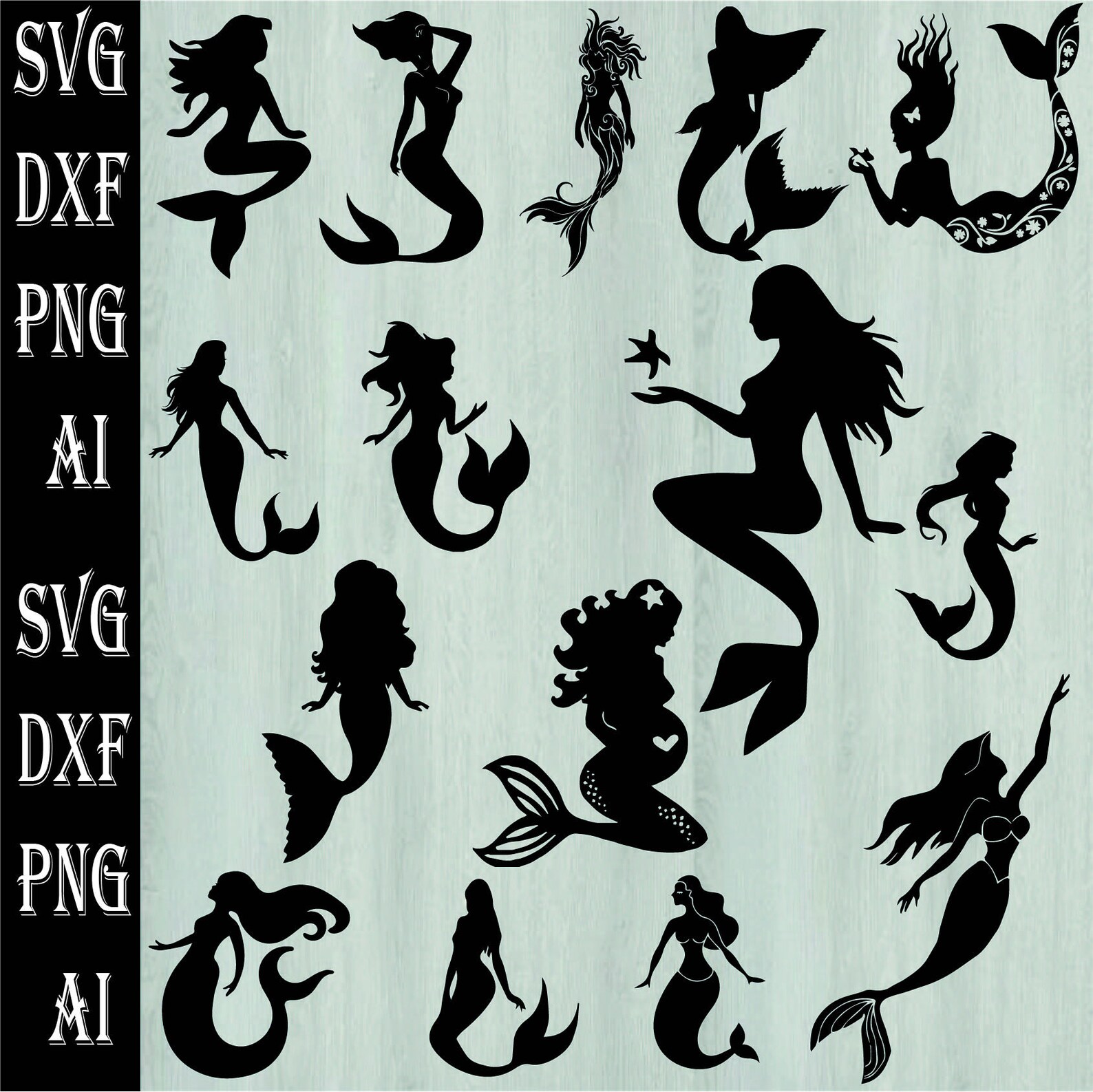 Mermaid SVG, Mermaid SVG Bundle, Mermaid Clipart, Mermaid Svg Files for ...