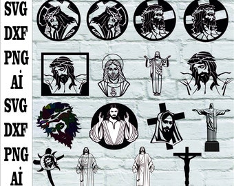Jesus Cross Svg, Jesus Svg, Cross Svg, Crucifix Svg, Religious Svg, Jesus Clipart, Jesus Png, Cross Png, Jesus Christ Svg,svg,dxf