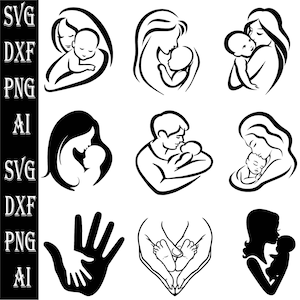 Heart Mom And Baby SVG, Love Forever SVG, Mother and Child SVG, Infinity Of Love svg, Mother Child svg,mother and baby