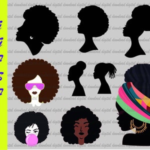 Black Woman With Glasses svg, Afro Woman svg, Natural Hair svg, Melanin svg, Black History svg, File for Cricut, Instant download,Cuttable