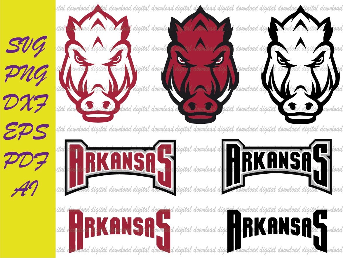 Arkansas Razorbacks SVG Cutting Files Svg PNG DXF Clipart Etsy