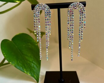 IRIDESCENT HANGING EARRINGS main image 0