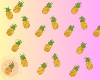 Pineapple Tumbler Wrap Design / Yellow / Green / Welcoming / Hospitable / Hospitality / Friendly Free Mock up Included