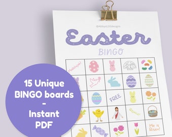 LDS Primary Easter BINGO LDS Printable General Conference Printable Primary Singing Time lds fhe Come Follow Me Easter Game Easter Printable