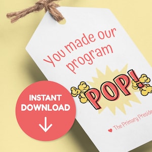 LDS Primary Program Gift Tag Primary Teacher Primary Thank You Trust In The Lord Primary Presentation Primary Teacher Gift Latter-Day Saint