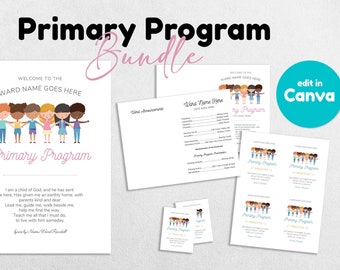LDS Primary Program Bundle LDS Primary Singing Time Choose The Right Editable Template Primary Program 2023 General Conference CTR