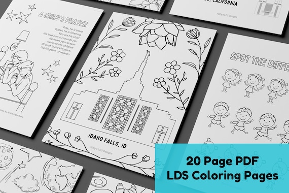 LDS Coloring Pages LDS Primary Coloring General Conference | Etsy