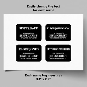 LDS Primary Missionary Tag Template LDS Missionary LDS Printable Come ...