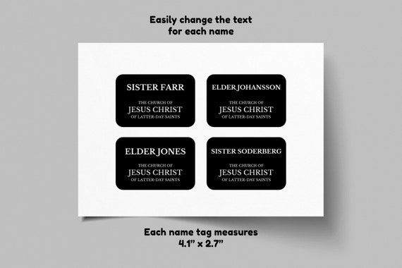lds primary missionary tag template lds missionary lds etsy