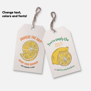 LDS Ministering Sister Lemonade Tag LDS Relief Society Ministering Printable Personalized Gift Lemon Pun image 5
