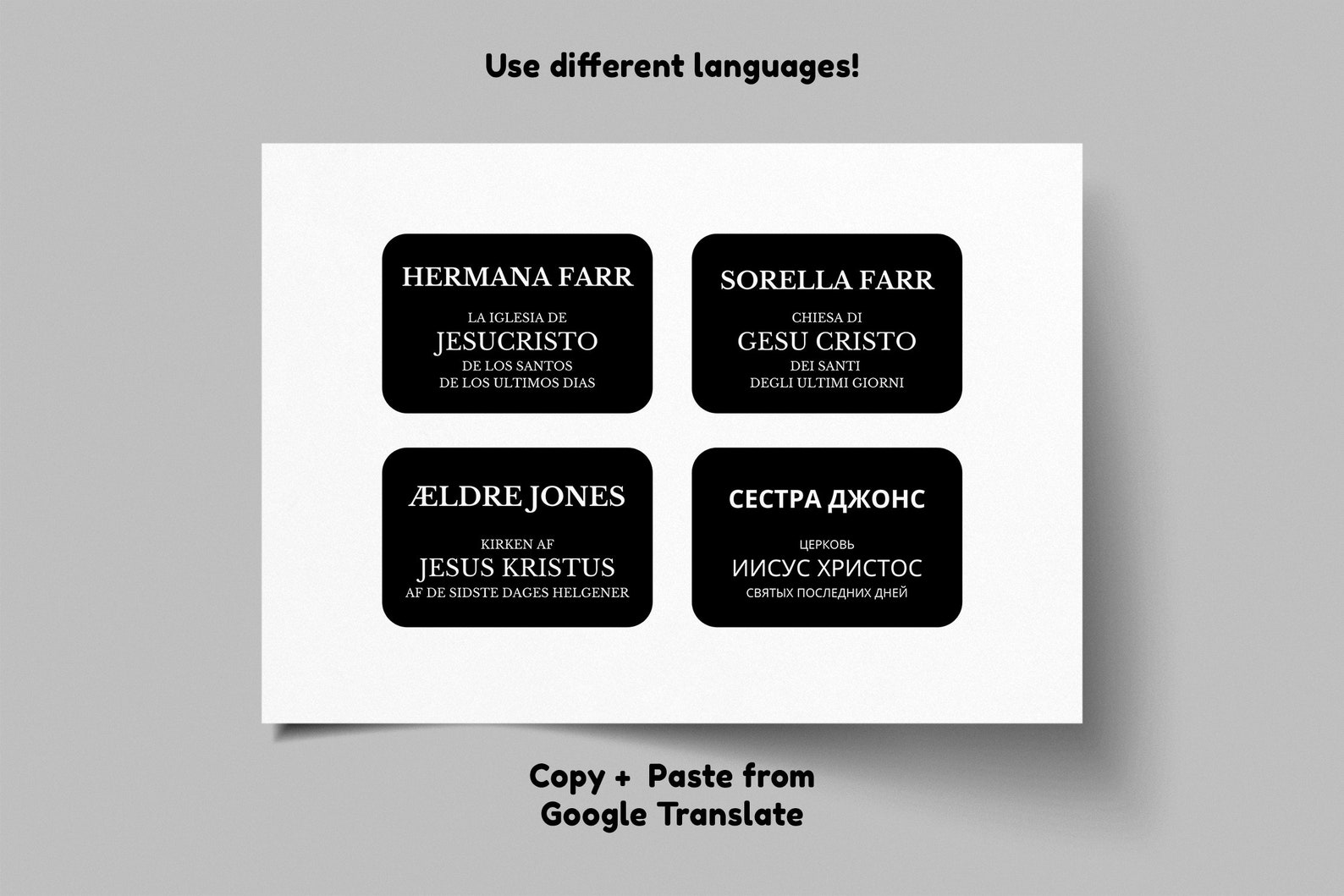LDS Primary Missionary Tag Template LDS Missionary LDS Printable Come Follow Me Young Men Young ...