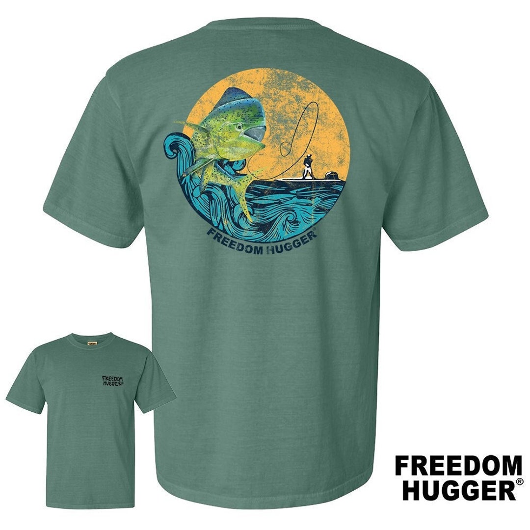 Mahi Mahi Shirt, Mens Fishing Shirt, Big Catch Shirt, Gifts for Dad