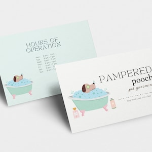 Fully Editable Pet Grooming Business Cards Template for Pet Care Business | Self Edit and Customize on Canva Instant Download