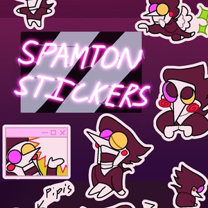 Spamton Glossy Vinyl Stickers