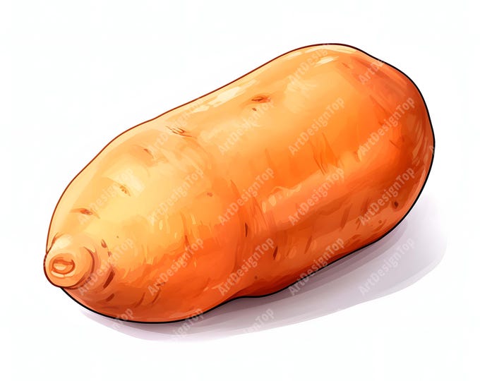Potato Clipart, Farm Potato Images, 10 Watercolor Clip Art, Printable JPGs, Instant Download, Commercial Use, Paper craft