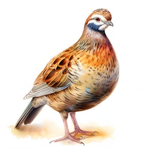 Rebhuhn Clipart, Rebhuhn Vogel Bilder, 10 Aquarell Clip Art, druckbare JPGs, Sofort Download, kommerzielle Nutzung, Papiermodell