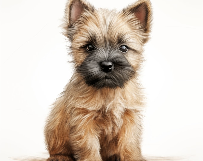 Cairn Terrier Dog Clipart, Puppy Dog Images, 10 Watercolor Clip Art, Printable JPGs, Instant Download, Commercial Use, Paper craft