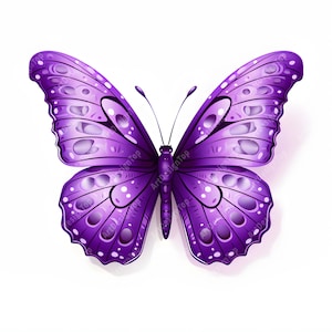 Clipart di farfalle viola, immagini di farfalle magiche, 10 clipart ad acquerello, JPG stampabili, download istantaneo, uso commerciale, creazione di carta