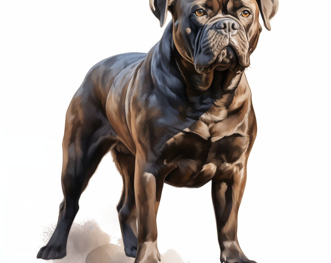 Cane Corso Clipart, Dog Images, 10 Watercolor Clip Art, Printable JPGs, Instant Download, Commercial Use, Paper craft