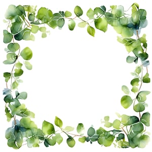 Clipart cadre botanique, bordure florale cadres, 10 images clipart aquarelle, fichiers JPG imprimables, téléchargement immédiat, usage commercial, créations en papier