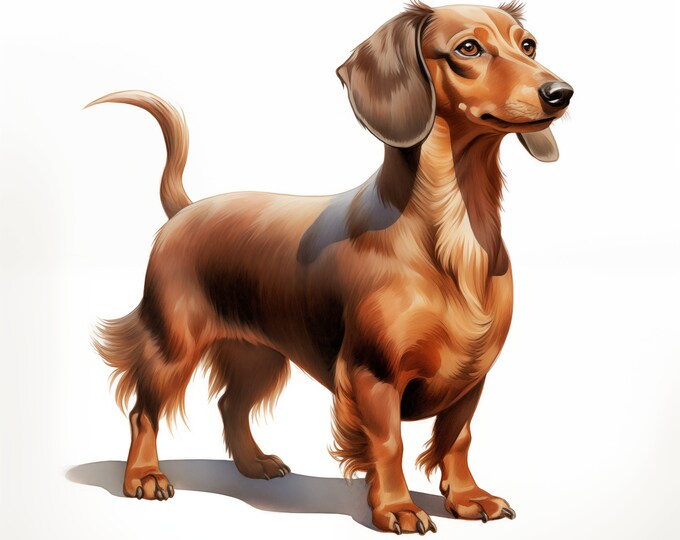 Dachshund Clipart, Dachshund Dog Images, 10 Watercolor Clip Art, Printable JPGs, Instant Download, Commercial Use, Paper craft