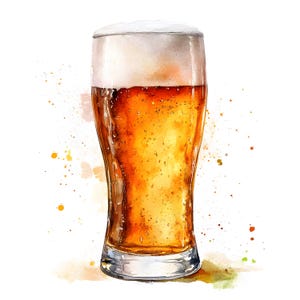 Beer Clipart, Beer Mug Images, 10 Watercolor Clip Art, Printable JPGs, Instant Download, Commercial Use, Paper craft