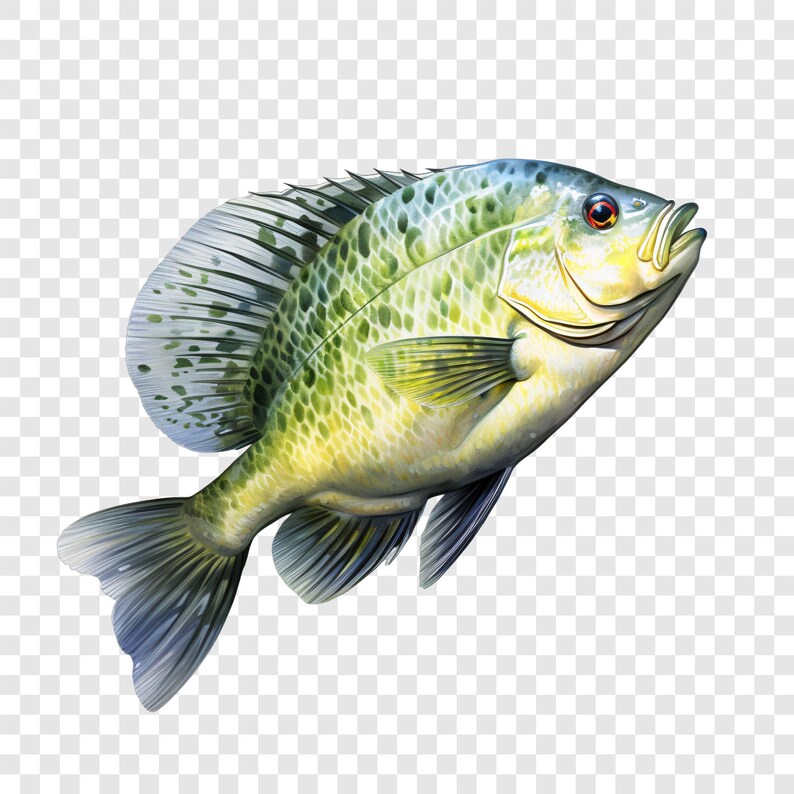 Crappie Fish Graphics 8 PNG Crappie Fish Clipart, Freshwater Fishing Images, Watercolor Clip ...